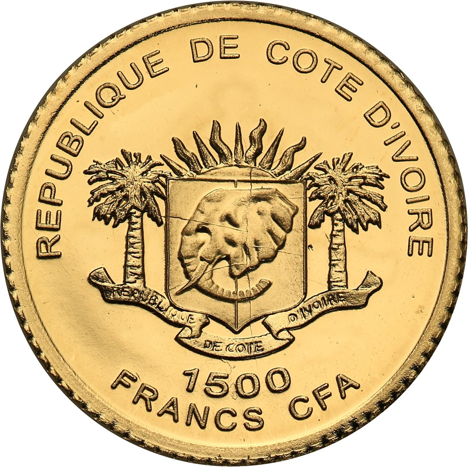 Wybrzeże Kości Słoniowej 1500 franków 2006 Kolos Rodyjski